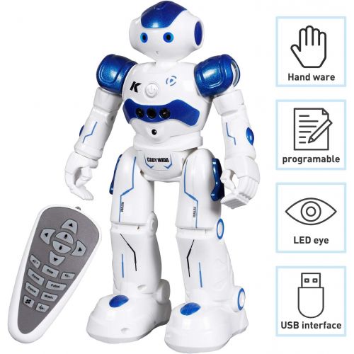  [아마존베스트]SGILE RC Robot Toy, Programmable Intelligent Walk Sing Dance Robot for Kids Gift Present, Blue