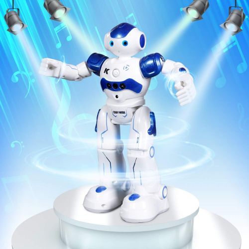  [아마존베스트]SGILE RC Robot Toy, Programmable Intelligent Walk Sing Dance Robot for Kids Gift Present, Blue