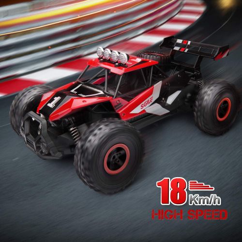  SGILE Remote Control Car Toy for Boys Girls, 2.4 GHz RC Drift Race Car, 1:16 Scale Fast Speedy Crawler Truck, 2 Batteries for 50 Mins Play, Toy Gift for Boys Girls