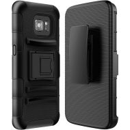 S7 Edge Case, Galaxy S7 Edge case, SGM Hybrid Dual Layer Combo Armor Defender Protective Case With Kickstand + Belt Clip Holster For Samsung Galaxy S7 Edge