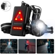 [아마존 핫딜] SGODDE Outdoor Night Running Lights, LED Chest Run Light with 120° Adjustable Beam, Safety Back Warning with Rechargeable Battery for Camping, Hiking, Running, Jogging, Outdoor Adv