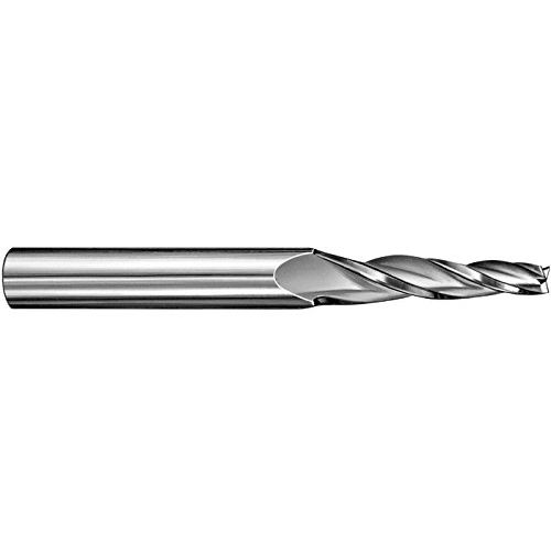  SGS 32335 23 Tapered Square End General Purpose End Mill, Uncoated, 14 Cutting Diameter, 2 Cutting Length, 12 Shank Diameter, 4 Length, 3° Center Line Angle