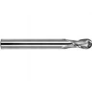 SGS 49577 3XLMB 2 Flute Ball End General Purpose End Mill, Aluminum Titanium Nitride Coating, 12 mm Cutting Diameter, 75 mm Cutting Length, 12 mm Shank Diameter, 150 mm Length