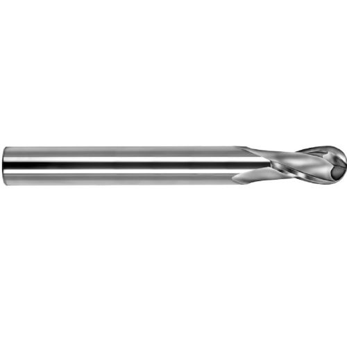  SGS 49582 3XLMB 2 Flute Ball End General Purpose End Mill, Aluminum Titanium Nitride Coating, 25 mm Cutting Diameter, 75 mm Cutting Length, 25 mm Shank Diameter, 150 mm Length