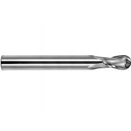 SGS 49564 3XLMB 2 Flute Ball End General Purpose End Mill, Titanium Carbonitride Coating, 12 mm Cutting Diameter, 75 mm Cutting Length, 12 mm Shank Diameter, 150 mm Length
