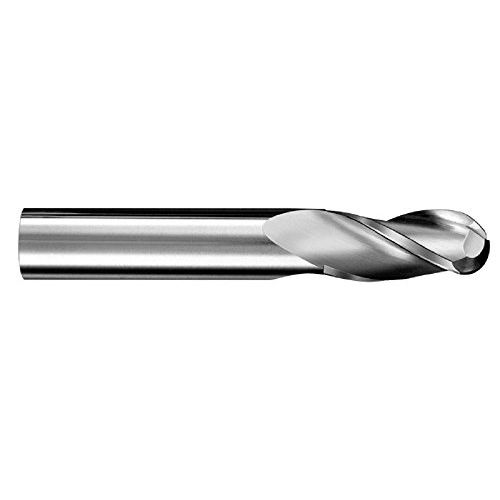  SGS 48877 5MB 3 Flute Ball End General Purpose End Mill, Aluminum Titanium Nitride Coating, 11 mm Cutting Diameter, 25 mm Cutting Length, 12 mm Shank Diameter, 75 mm Length