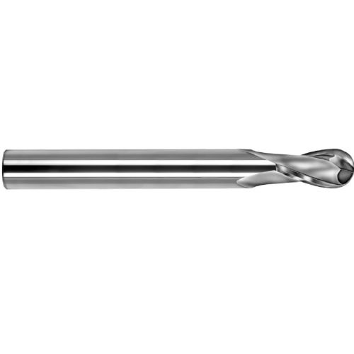  SGS 48732 3MB 2 Flute Ball End General Purpose End Mill, Titanium Carbonitride Coating, 18 mm Cutting Diameter, 38 mm Cutting Length, 18 mm Shank Diameter, 100 mm Length