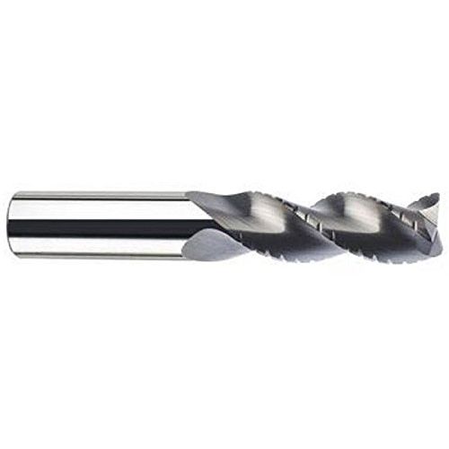  SGS 44307 43MCB S-Carb High Performance End Mill, Titanium Dibromide Coating, 12 mm Cutting Diameter, 26 mm Cutting Length, 12 mm Shank Diameter, 83 mm Length, 1 mm Corner Radius