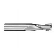 SGS 43916 59M 2 Flute Square End Long Reach General Purpose End Mill, Uncoated, 14 mm Cutting Diameter, 35 mm Cutting Length, 16 mm Shank Diameter, 120 mm Length