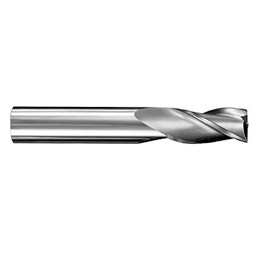  SGS 40585 5M 3 Flute Square End General Purpose End Mill, Uncoated, 25 mm Cutting Diameter, 38 mm Cutting Length, 25 mm Shank Diameter, 100 mm Length