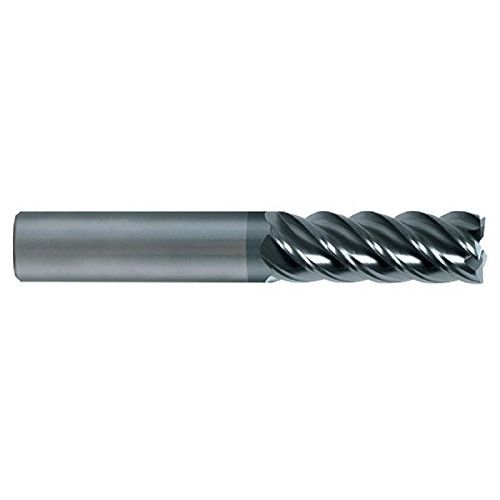  SGS 42625 55M V-Carb High Performance 5 Flute End Mill, Aluminum Titanium Nitride Coating with Flat, 20 mm Cutting Diameter, 38 mm Cutting Length, 20 mm Shank Diameter, 100 mm Leng