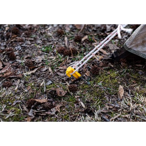  SGT KNOTS Large Tent Stakes - 9 Inch. Heavy Duty Camping Stakes for Tents - Yellow Canopy Stakes, Plastic Tent Garden Stakes - Professional Grade Stakes for Hiking, Gardening, Back