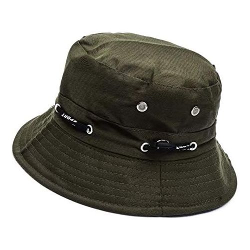  [아마존베스트]ZARRS Fishing Hat, Bucket Hat Sun Cap Wide Brim Sun Hat for Men Women Teenagers Outdoor Camping Hiking Fishing Hunting Golf 56-58 cm Green