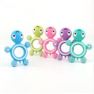 SGonlyfashion Silicone Teether Tortoise Teether BPA Free Can chew Nurse Charms Baby Gift Animal Pendant