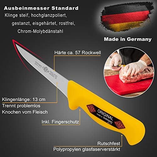  SOLINGEN EIKASO Fleischmesser/Schlachtmesserset 6tlg. fuer Profis und Privat