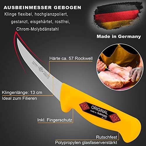  [아마존베스트]Solingen SG-web Premium Chefs Knife Slaughter Knife with Non-Slip Handle for Professional Meat and Hobby Chef  6-Piece  Butcher Knife  Professional Knife with Excellent Sharpnes