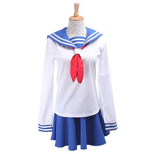  SHANSHAN Womens Sailor Dress Nautical Anime Tome Kurata Cosplay Costumes Japanese School Uniform High Waist Lolita Suit