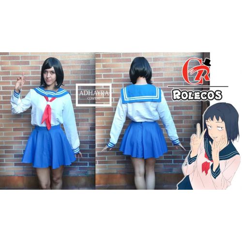  SHANSHAN Womens Sailor Dress Nautical Anime Tome Kurata Cosplay Costumes Japanese School Uniform High Waist Lolita Suit