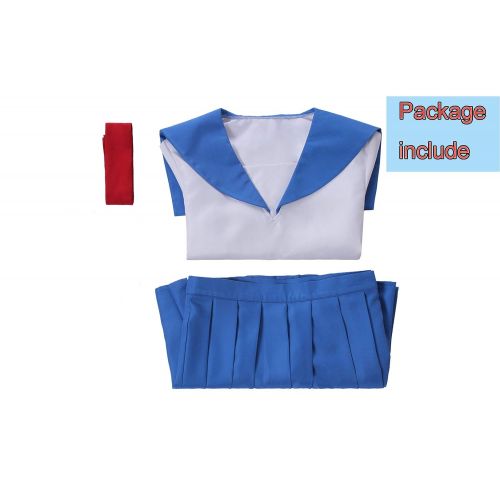  SHANSHAN Girls Pop Team Epic Popuko Pipimi Cosplay Anime Nautical Sailor Costumes Japanese Blue School Uniform Shirt Skirt Full Set