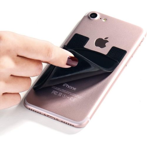  [아마존베스트]SHANSHUI Phone Card Holder, Silicone 3M Adhesive Stick-on ID Credit Card Wallet Phone Case Pouch Sleeve Pocket Compatible with Most of Smartphones(iPhone/Android/Samsung Galaxy) -