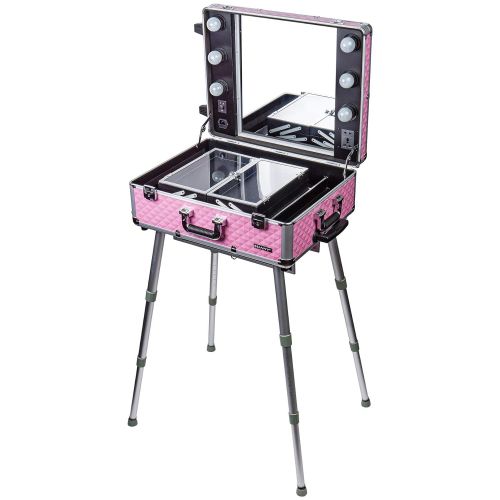  SHANY Cosmetics SHANY Studio To Go Makeup Case with Light - Pro Makeup Station - BLACK