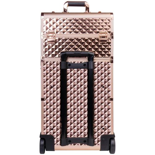  SHANY Cosmetics SHANY Rebel Series Pro Makeup Artists Rolling Train and Trolley Case, Charming Violet