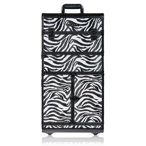  SHANY Cosmetics SHANY Rebel Series Pro Makeup Artists Rolling Train and Trolley Case, Charming Violet