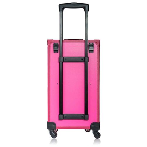  SHANY Cosmetics SHANY Rebel Series Pro Makeup Artists Multifunction Cosmetics Trolley Train Case, Cheer Power, Large