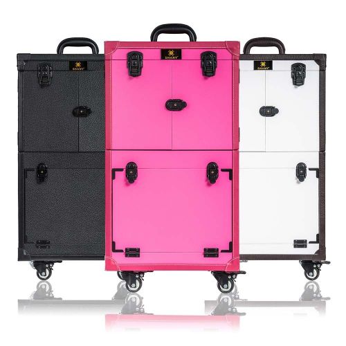  SHANY Cosmetics SHANY Rebel Series Pro Makeup Artists Multifunction Cosmetics Trolley Train Case, Cheer Power, Large