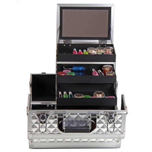  SHANY Cosmetics SHANY Premier Fantasy Collection Makeup Artists Cosmetics Train Case - Black Diamond