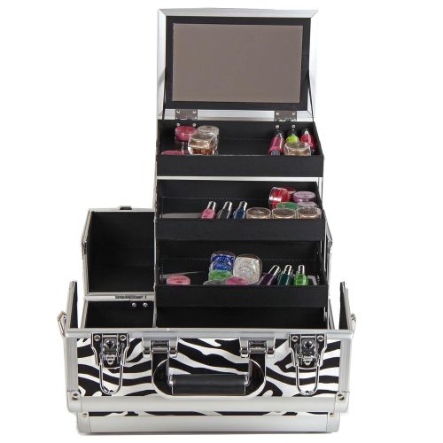  SHANY Cosmetics SHANY Premier Fantasy Collection Makeup Artists Cosmetics Train Case - Black Diamond