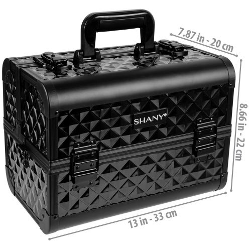  SHANY Cosmetics SHANY Premier Fantasy Collection Makeup Artists Cosmetics Train Case - Black Diamond