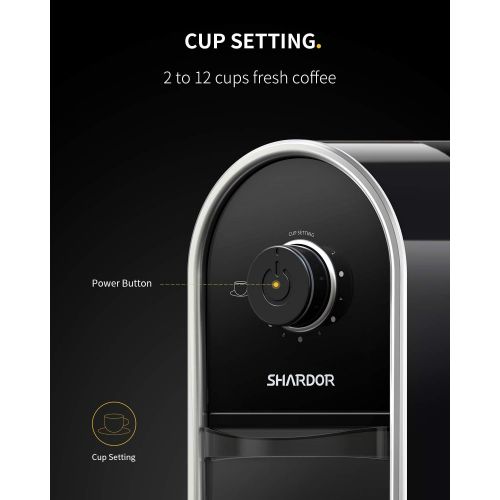  SHARDOR Electric Burr Coffee Grinder with 14 Grind Settings, Adjustable Burr Mill Coffee Bean Grinder for Espresso, Drip Coffee, French Press and Percolator Coffee, Cleaning Brush