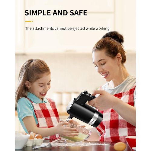  [아마존베스트]SHARDOR Hand Mixer Powerful 300W Ultra Power Electric Hand Mixer with Turbo for Whipping Mixing Cookies, Brownies, Cakes, Dough Batters