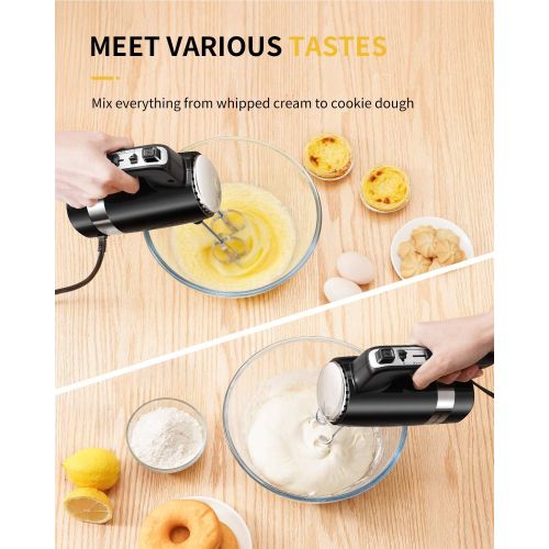  [아마존베스트]SHARDOR Hand Mixer Powerful 300W Ultra Power Electric Hand Mixer with Turbo for Whipping Mixing Cookies, Brownies, Cakes, Dough Batters