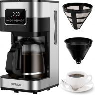 SHARDOR?Coffee?Maker,?Touch-Screen 10-cup Programmable with Glass Carafe, Stainless Steel