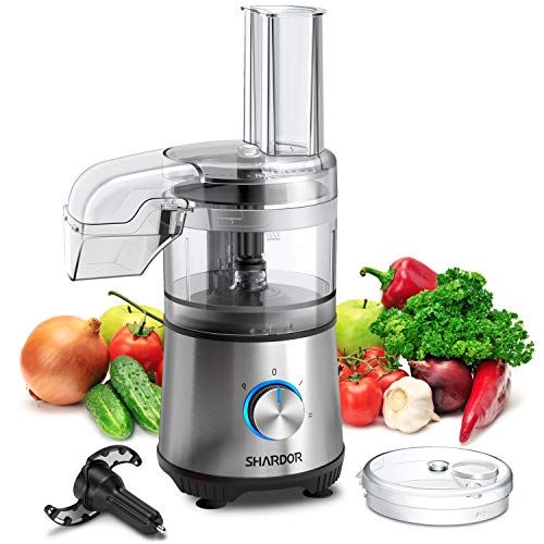  [아마존베스트]SHARDOR 3.5-Cup Food Processor Vegetable Chopper for Chopping, Pureeing, Mixing, Shredding and Slicing, 350 Watts with 2 Speeds Plus Pulse, Silver