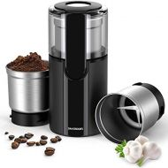 [아마존베스트]SHARDOR Electric Coffee Grinder Spice Mill with 2 Removable 70 g Stainless Steel Container for Coffee Beans Nuts Spices Grain Mill Black