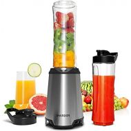 SHARDOR Mixer Smoothie Maker Mix & Go 350 W for Vegetables/Fruits/Frozen Fruits/Milk/Juice Shakes, Baby Food Stand Mixer, Electric Blender Mini with 2 x 600 ml BPA Free Portable Sp