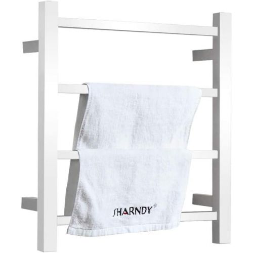  SHARNDY Towel Warmers Heated Towel Rail Square Bars ETW13-2A Towel Warmer for Bathroom Polish Chrome