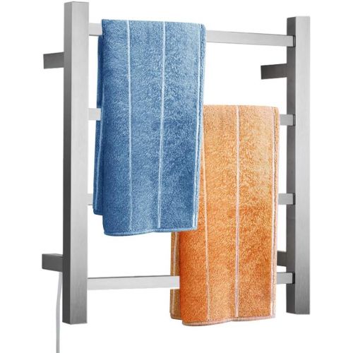  SHARNDY Towel Warmers Heated Towel Rail Square Bars ETW13-2A Towel Warmer for Bathroom Polish Chrome