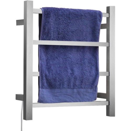  SHARNDY Towel Warmers Heated Towel Rail Square Bars ETW13-2A Towel Warmer for Bathroom Polish Chrome