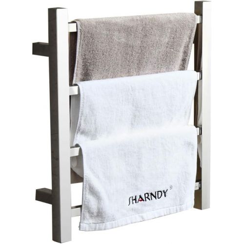  SHARNDY Towel Warmers Heated Towel Rail Square Bars ETW13-2A Towel Warmer for Bathroom Polish Chrome