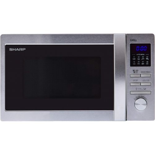  Sharp R622STWE Mikrowelle / 800 W / 20 L Garraum / Grill / silber / schwarz