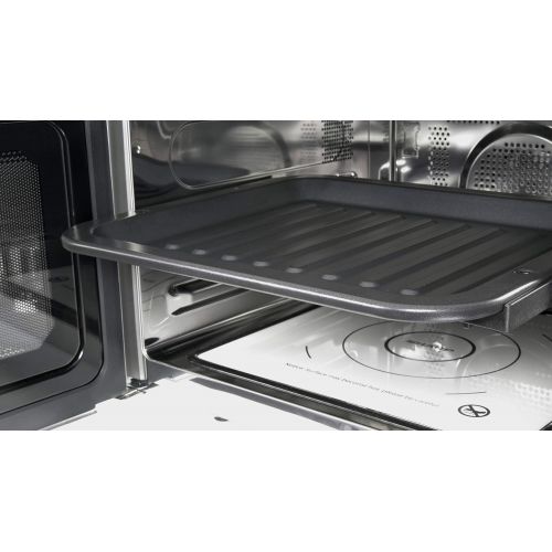  Sharp R890S 4-in-1 Flatbed Mikrowelle mit Heissluft, Grill und Konvektion / 28 L / 900 W / 1100 W Quarzgrill / 2100 Konvection / 14 Automatikprogramme / Gewicht- und zeitgesteuertes