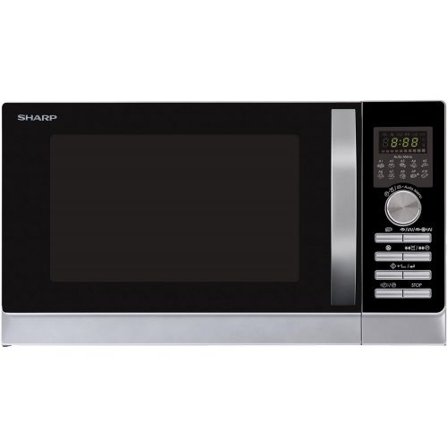  Sharp R843INW 4-in-1 Mikrowelle mit Heissluft, Grill und Konvektion / 25 L / 800 W / 1000 W Infrarotgrill / 2500 Konvection / 10 Automatikprogramme / Pizza-Programm / Metalldrehtell