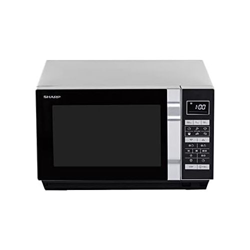  [아마존베스트]Sharp R-860S 3-in-1 Microwave, Grill and Fan Oven, 25 litre, 900 W, 49 cm, Automatic Programming, Weight and Time-Controlled Defrosting, Stainless Steel