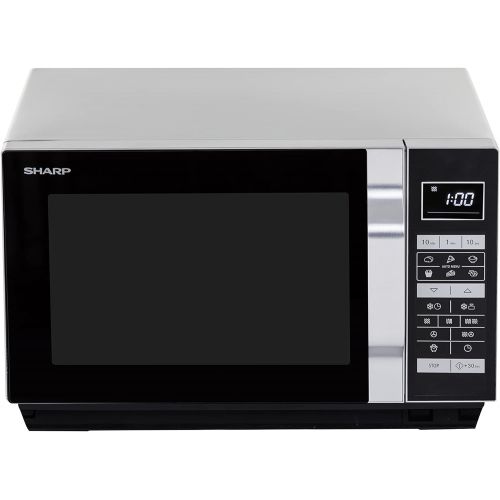  [아마존베스트]Sharp R-860S 3-in-1 Microwave, Grill and Fan Oven, 25 litre, 900 W, 49 cm, Automatic Programming, Weight and Time-Controlled Defrosting, Stainless Steel