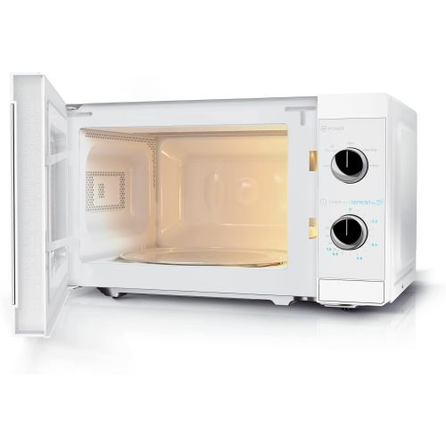  [아마존베스트]SHARP YC-MS01EC Microwave with Defrost Function / 800 Watt / 20 Litres / 5 Power Levels / Includes Turntable / Mechanical Control