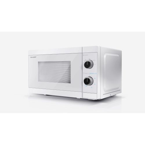  [아마존베스트]SHARP YC-MS01EC Microwave with Defrost Function / 800 Watt / 20 Litres / 5 Power Levels / Includes Turntable / Mechanical Control